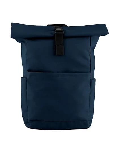 Premium Recycled Roll Top Backpack - Navy