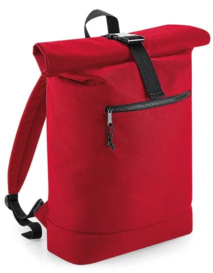 Recycled Roll-Top Backpack - Classic Red