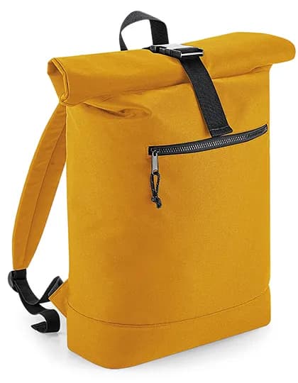 Recycled Roll-Top Backpack - Mustard