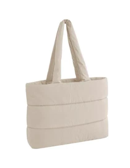 Quilted tote Bag - Natural Stone
