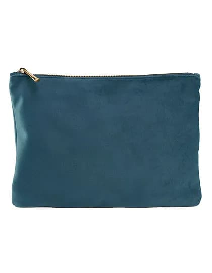 Velvet Accessory Pouch - Blue Topaz