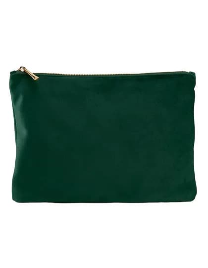 Velvet Accessory Pouch - Dark Emerald
