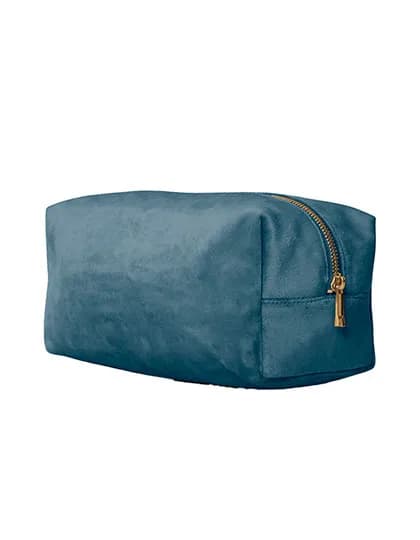 Velvet Toiletry/Accessory Case - Blue Topaz