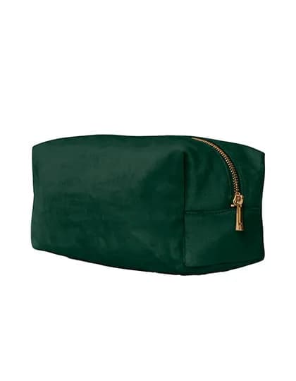 Velvet Toiletry/Accessory Case - Dark Emerald