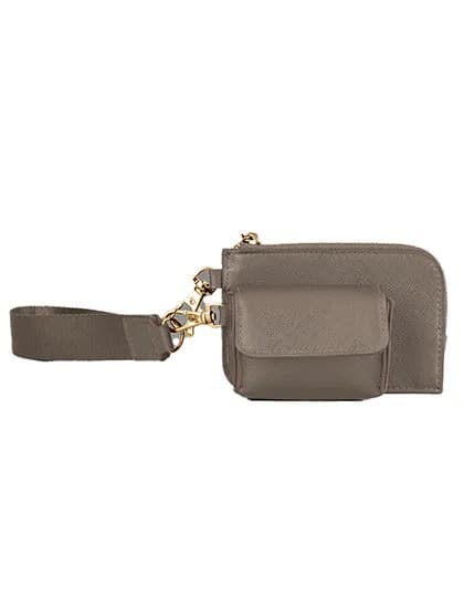 Boutique Pouch Wristlet - Taupe