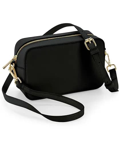 Boutique Structured Cross Body Bag - Black