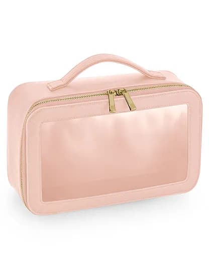 Boutique Clear Window Travel Case - Soft Pink