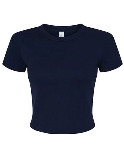 Women´s Micro Rib Baby Tee - Solid Navy Blend