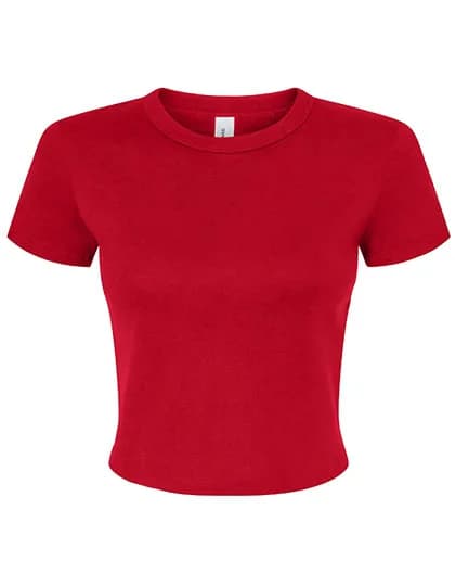 Women´s Micro Rib Baby Tee - Solid Red Blend