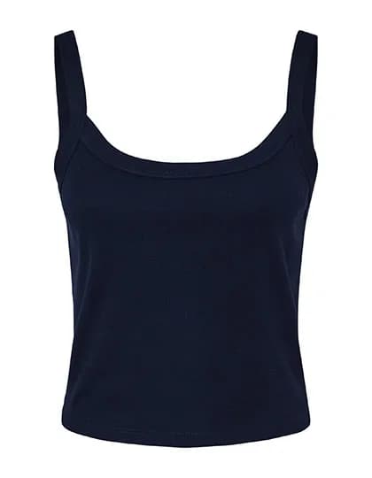 Women´s Micro Rib Spaghetti Strap Tank - Solid Navy Blend