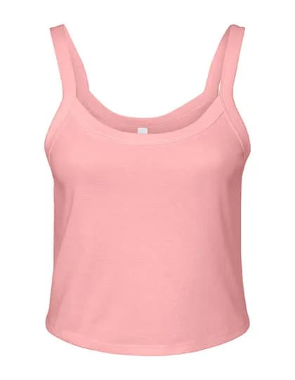 Women´s Micro Rib Spaghetti Strap Tank - Solid Pink Blend
