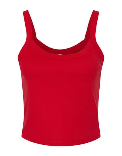 Women´s Micro Rib Spaghetti Strap Tank - Solid Red Blend