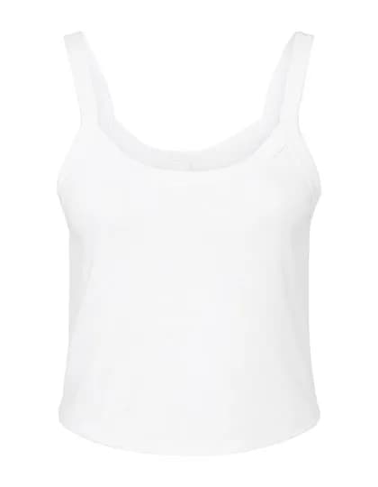 Women´s Micro Rib Spaghetti Strap Tank - Solid White Blend