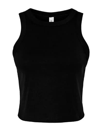 Women´s Micro Rib Racer Tank - Solid Black Blend