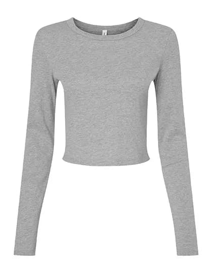 Women´s Micro Rib Long Sleeve Baby Tee - Athletic Heather