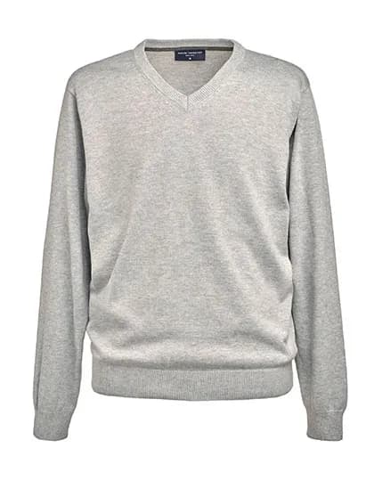Men´s V-Neck Jumper Boston - Silver