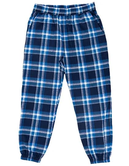 Flannel Jogger Pant - Blue - White (Checked)