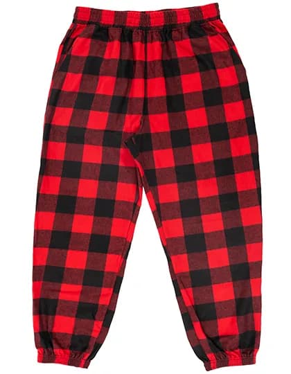 Flannel Jogger Pant - Red - Black (Checked)