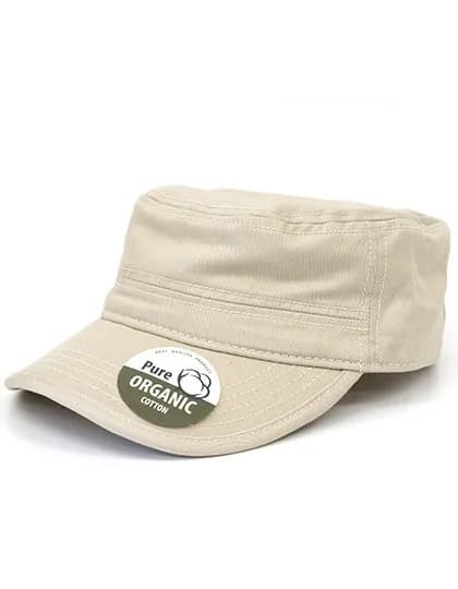 Organic Cotton Army Cap Washed - Sand