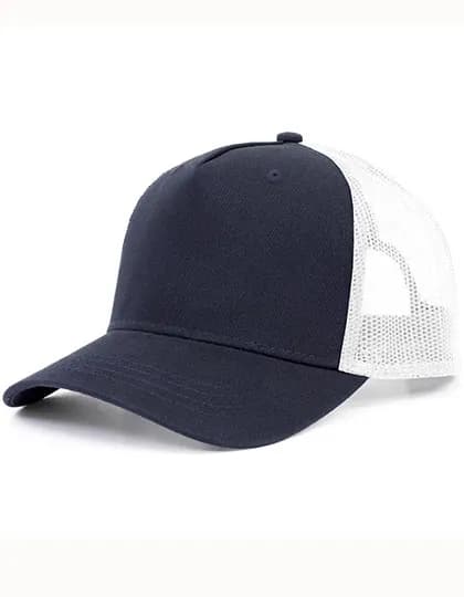 5-Panel Trucker Cap Recycled - Navy/White