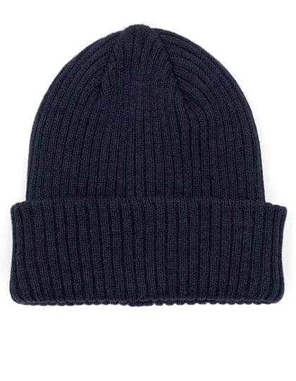 POLYLANA® Rib Beanie With Cuff - Navy