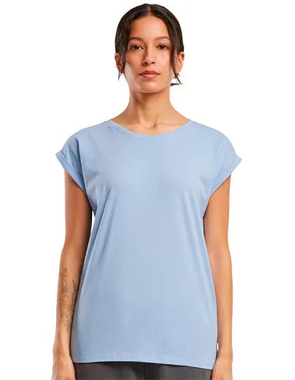 Ladies´ Extended Shoulder Tee - Powder Blue