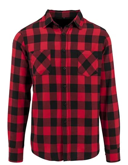 Checked Flannel Shirt - Black-Red