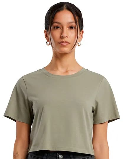 Ladies´ Cropped Tee - Pale Olive