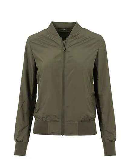 Ladies´ Nylon Bomber Jacket - Dark Olive