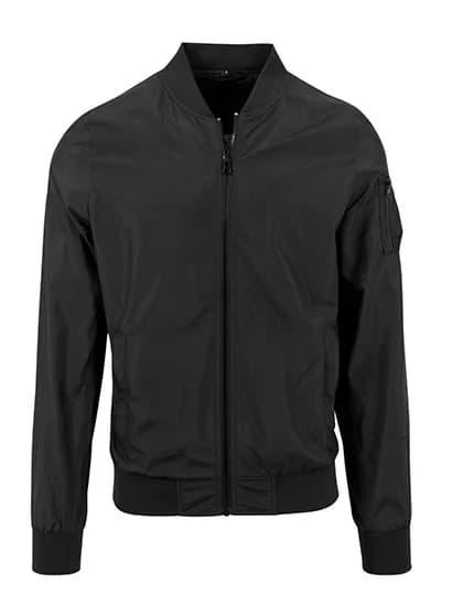 Nylon Bomber Jacket - Black