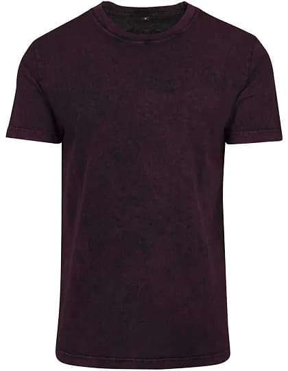 Acid Washed Tee - Berry Black