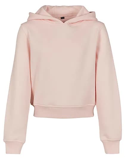 Girls Cropped Sweat Hoody - Pink