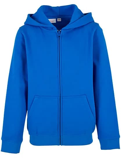Kids´ Organic Basic Zip Hoody - Intense Blue