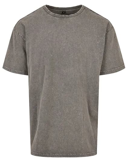 Acid Washed Heavy Oversize Tee - Asphalt
