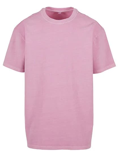 Acid Washed Heavy Oversize Tee - Cool Pink