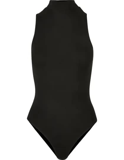 Ladies Sleeveless Turtleneck Body - Black