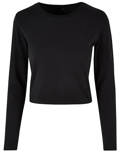 Ladies Short Longsleeve Tee - Black