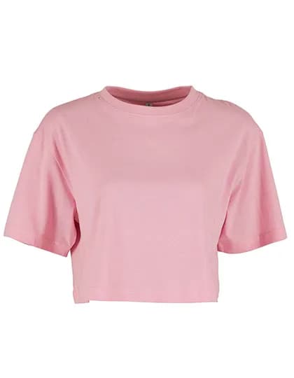 Ladies Short Oversized Tee - Soft Pink