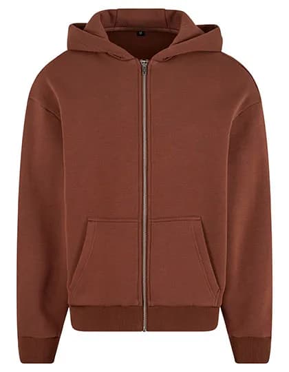 Fluffy Zip Hoody - Chocolate Brown