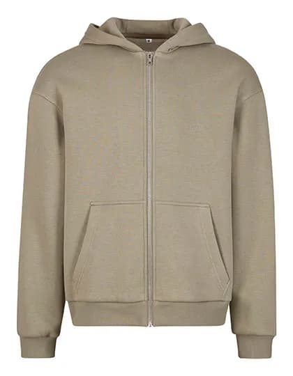 Fluffy Zip Hoody - Pale Olive