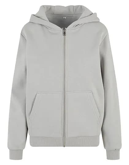 Ladies Fluffy Zip Hoody - Light Asphalt