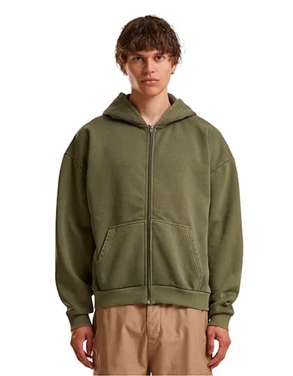 Vintage Heavy Zip Hoodie - Warm Khaki