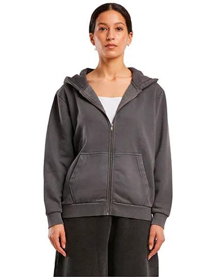 Ladies Vintage Heavy Zip Hoody - Magnet