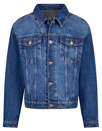 Heavy Ounce Boxy Denim Jacket - New Mid Blue Washed