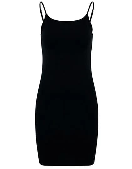 Ladies Stretch Jersey Slim Dress - Black
