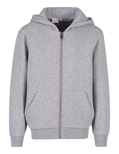 Kids Fluffy Zip Hoody - Heather Grey
