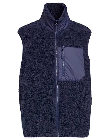 Bonded Sherpa Vest - Navy