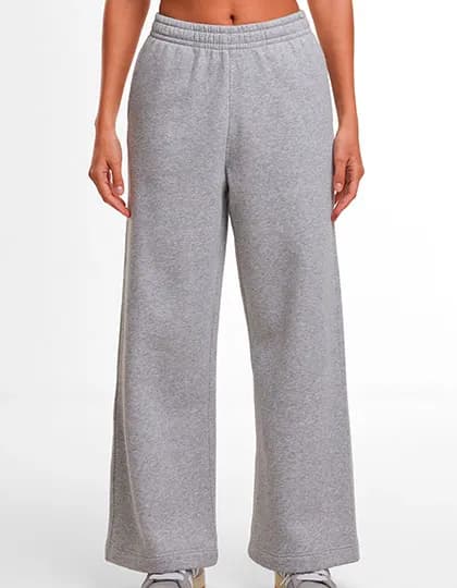Ladies Wideleg Sweatpants - Heather Grey