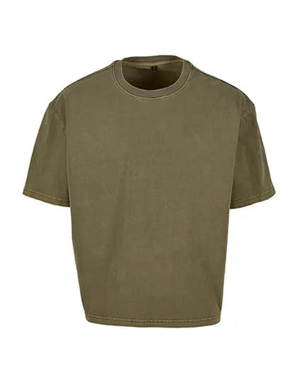 Vintage Cropped Heavy Oversize Tee - Warm Khaki