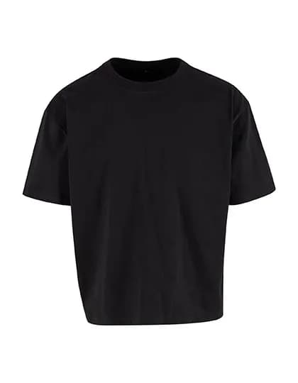 Cropped Oversized Tee - Black